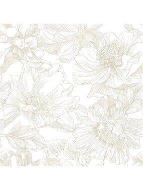 Peel Stick Floral Wallpaper Beige Boho Self Adhesive Vinyl Contact Paper Decor